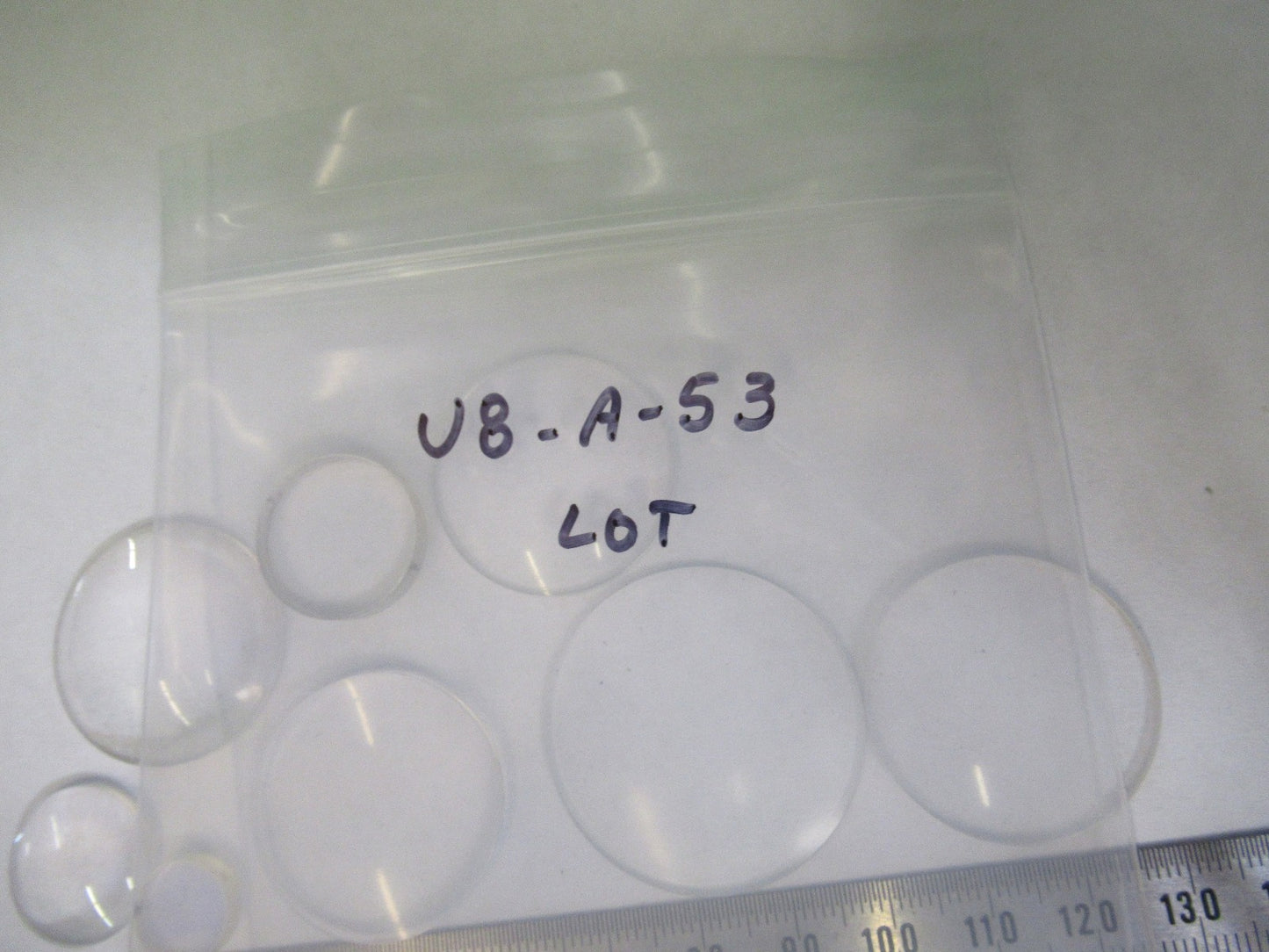 OPTICAL GLASS LENSES LOT OPTICS MICROSCOPE PART AS PICTURED U8-A-53