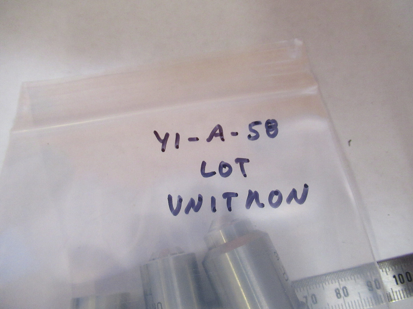 LOT UNITRON JAPAN 4X 40X 10X OBJECTIVE  LENS MICROSCOPE PART AS PICTURED Y1-A-58