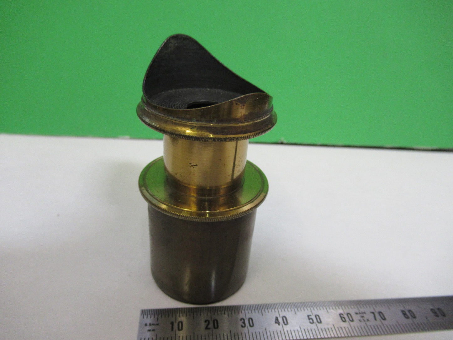 ANTIQUE BRASS OCULAR EYEPIECE LENS COLLINS LONDON UK MICROSCOPE PART X3-B-15