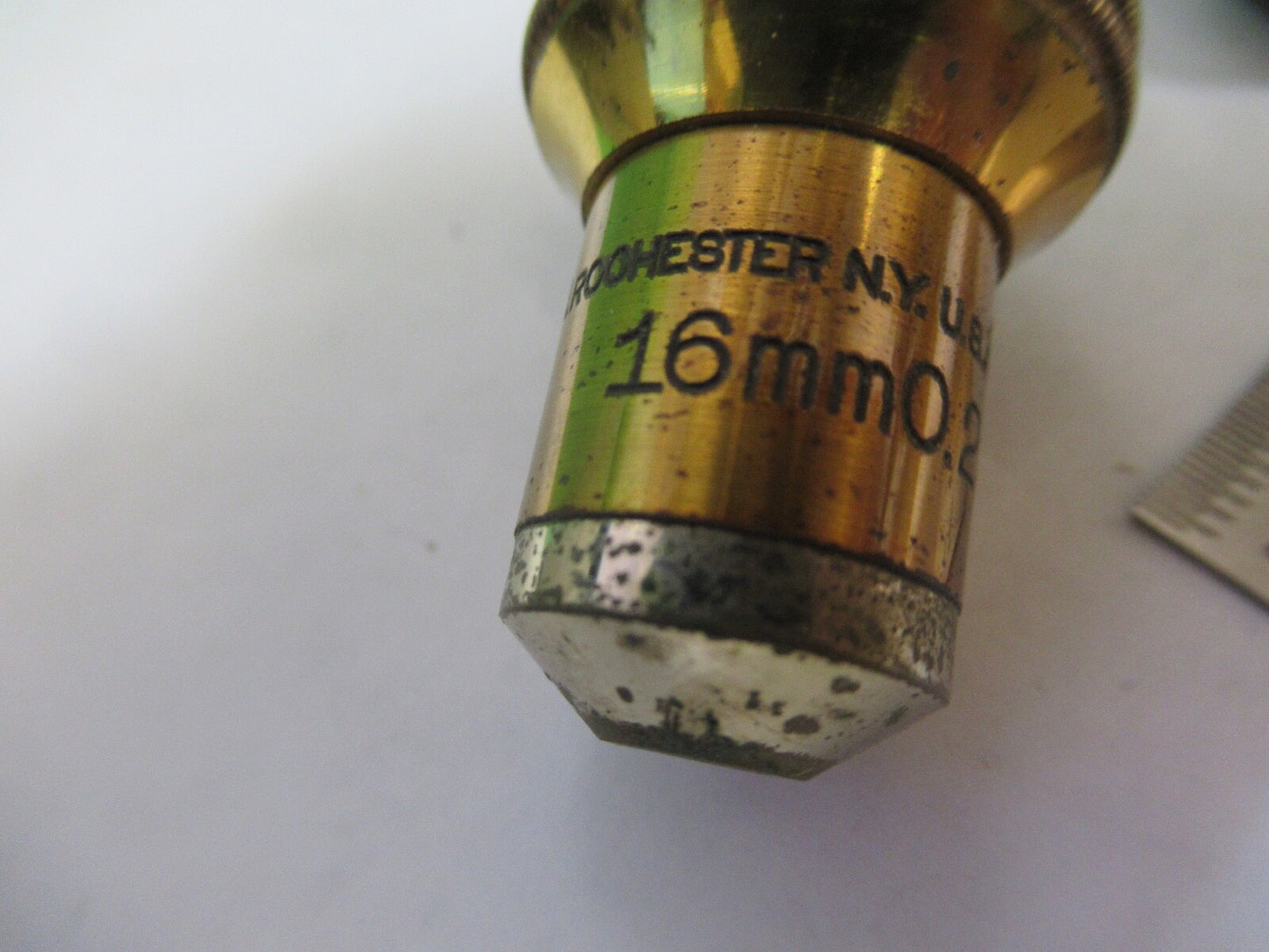 LOT OBJECTIVES BAUSCH LOMB ANTIQUE BRASS MICROSCOPE PART AS PICTURED W1-B-11