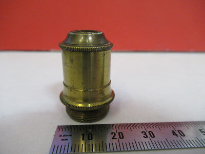 Antique Brass Lens Optics Objective Microscope Part London