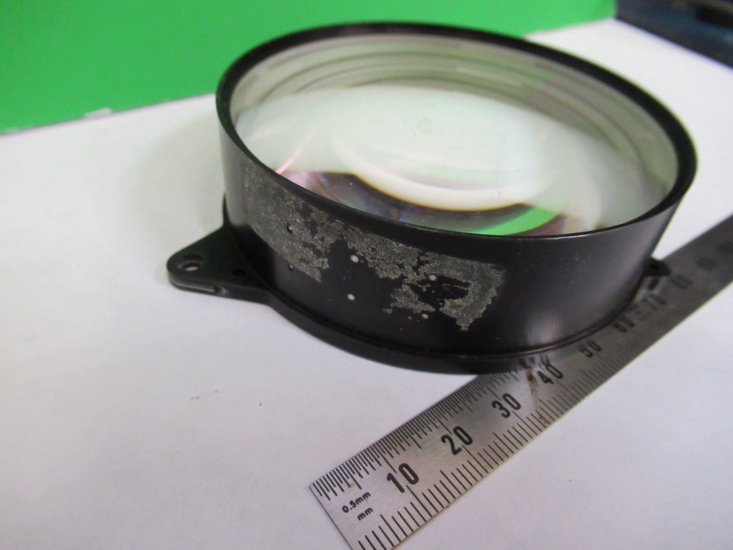 OPTICAL MIL SPEC LARGE MOUNTED LENS LASER OPTICS AS PICTURED G8-A-33