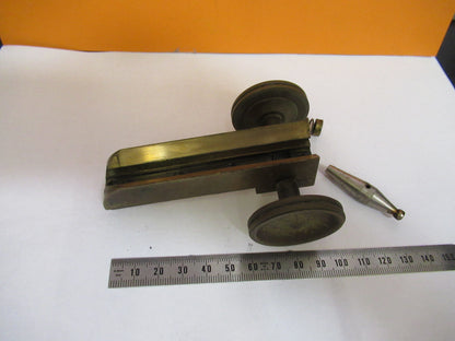 ANTIQUE BAUSCH LOMB STAGE BRASS ASSEMBLY MICROSCOPE PART AS PICTURED S4-B-31