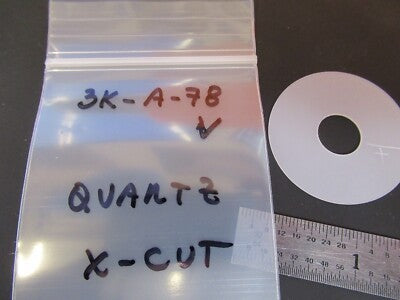 QUARTZ PLATE SINGLE CRYSTAL PIEZOELECTRIC X-CUT PIEZO PART AS PICTURED &3K-A-78