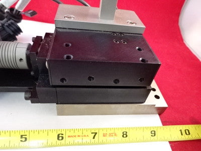 HUGE MICROSCOPE PART MOTORIZED POSITIONING STAGE TABLE for OPTICS AS IS BN#74-02