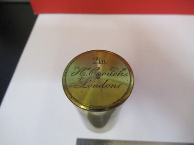 Antique Brass Henry Crouch London Empty Objective Canister