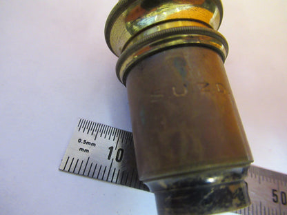 ANTIQUE SWIFT LONDON LENS BRASS OBJECTIVE MICROSCOPE AS PICTURED 47-FD-04