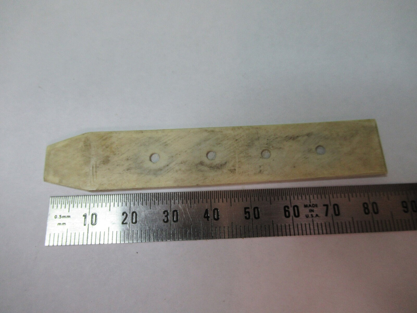 ANTIQUE SLIDE SPECIMEN made in BONE RARE MICROSCOPE PART AS PICTURED 12-DT-T2