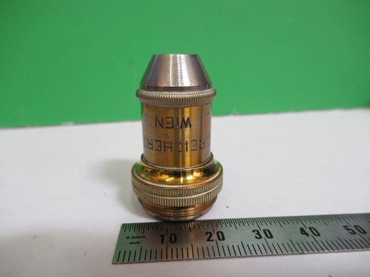 ANTIQUE BRASS REICHERT AUSTRIA OBJECTIVE MICROSCOPE PART AS PICTURED T6-A-40