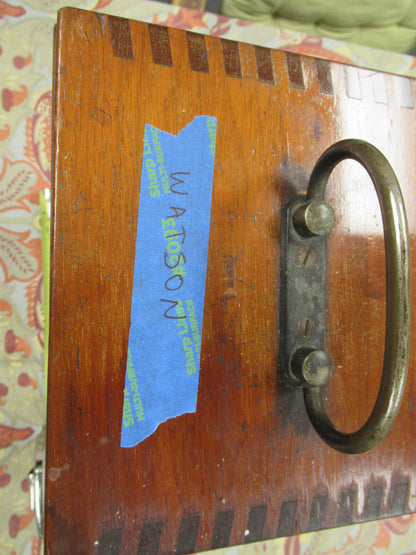Empty Wood Cabinet for Antique Watson UK London Microscope Part