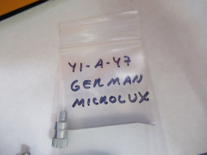 PAIR CLIPS STAGE MICROLUX GERMANY MICROSCOPE PART AS PICTURED Y1-A-47