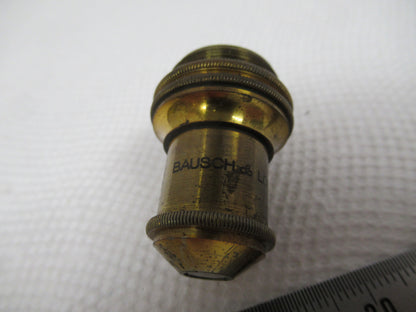 OPTICAL VINTAGE MICROSCOPE OBJECTIVE 10X BAUSCH LOMB OPTICS AS PICTURED W1-A-75