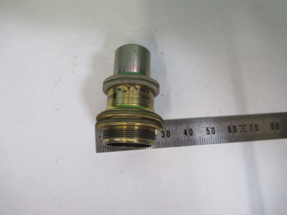 ANTIQUE BAUSCH LOMB BRASS OBJECTIVE 1.9mm MICROSCOPE PART AS PICTURED #R9-B-16