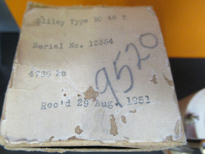 BLILEY ELECTRIC BC46  RARE QUARTZ CRYSTAL FREQUENCY CONTROL AS PIC #FT-1-B-16