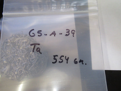METAL TANTALUM ALLOY 99.5% CHEMICAL ELEMENT 554 GRAMS AS PICTURED #G5-A-39
