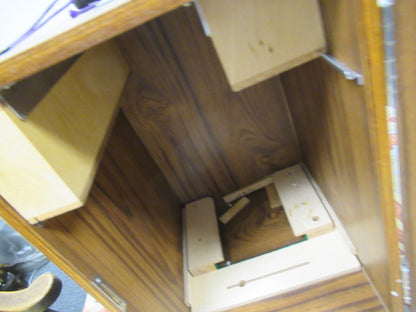 ANTIQUE WOOD CABINET EMPTY OLYMPUS #1 JAPAN MICROSCOPE PART LOBBY
