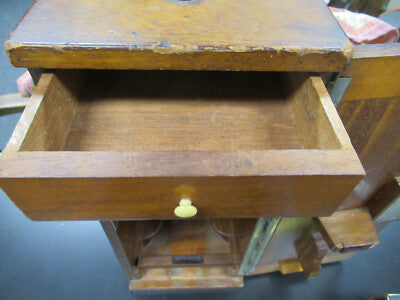 EMPTY SEIBERT GERMANY WOOD CABINET 1800's MICROSCOPE PART AS PICTURED #TB-5
