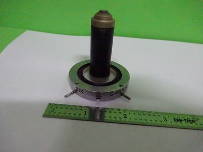 FOR PARTS MICROSCOPE OBJECTIVE 21X ?? broken glass OPTICS AS IS BIN#W8-65
