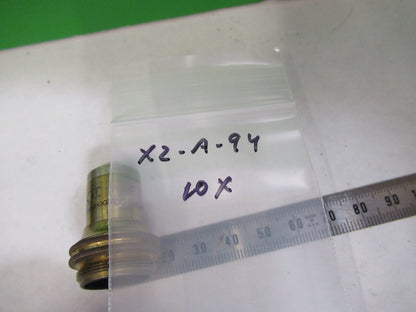 OBJECTIVE ANTIQUE BAUSCH LOMB 10X OPTICS MICROSCOPE PART AS PICTURED X2-A-94