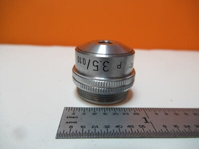 Ernst Leitz Germany Pol Objective 3.5X P Microscope Optics Part