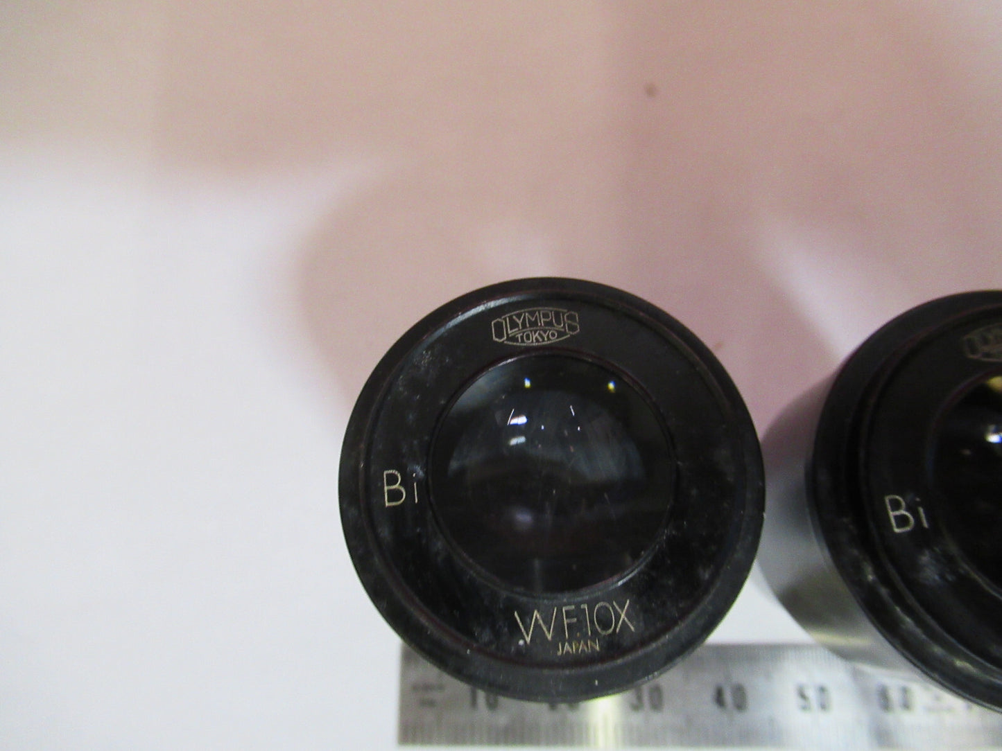 PAIR OLYMPUS JAPAN WF10X OCULAR EYEPIECE MICROSCOPE PART AS PICTURED T9-A-06