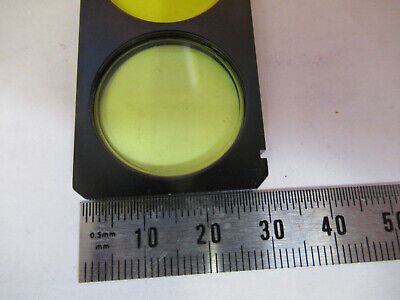 LEITZ WETZLAR SLIDE YELLOW FILTER OPTICS MICROSCOPE PART AS PICTURED #F9-A-48