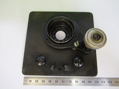 ANTIQUE BAUSCH LOMB STAGE TABLE RARE MICROSCOPE PART AS PICTURED U9-A-32