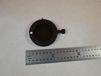 MICROSCOPE PART POLARIZER MOUNTED [burnt center] OPTICS AS IS BIN#P1-C-12