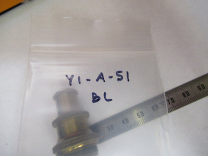 ANTIQUE BAUSCH LOMB BRASS OBJECTIVE 1/4 MICROSCOPE PART AS PICTURED Y1-A-51