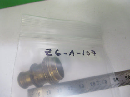 ANTIQUE BRASS BAUSCH LOMB OBJECTIVE  MICROSCOPE PART OPTICS AS PICTURED Z6-A-107