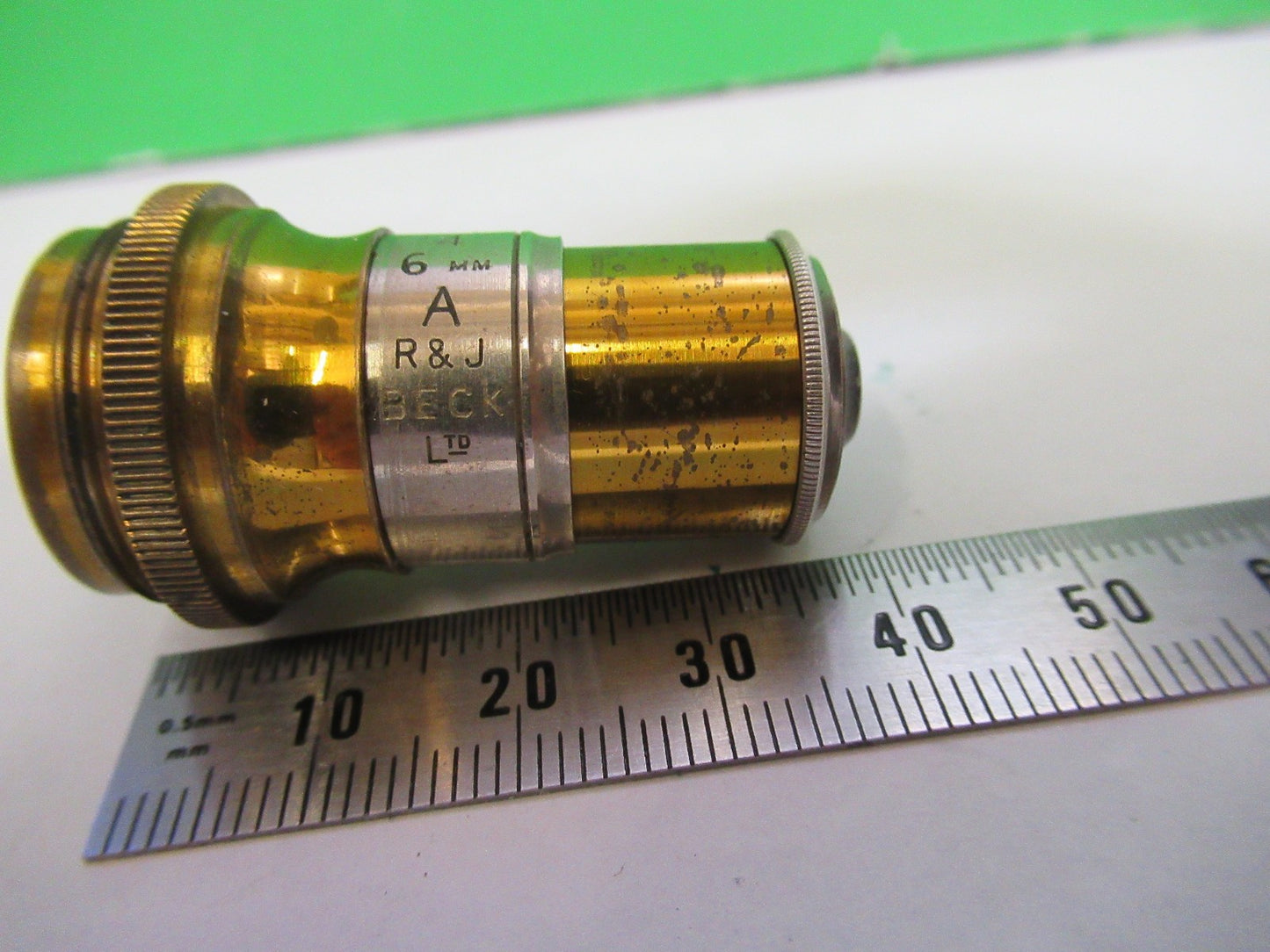 ANTIQUE BRASS BECK UK OBJECTIVE LENS MICROSCOPE PART AS PICTURED X3-B-18