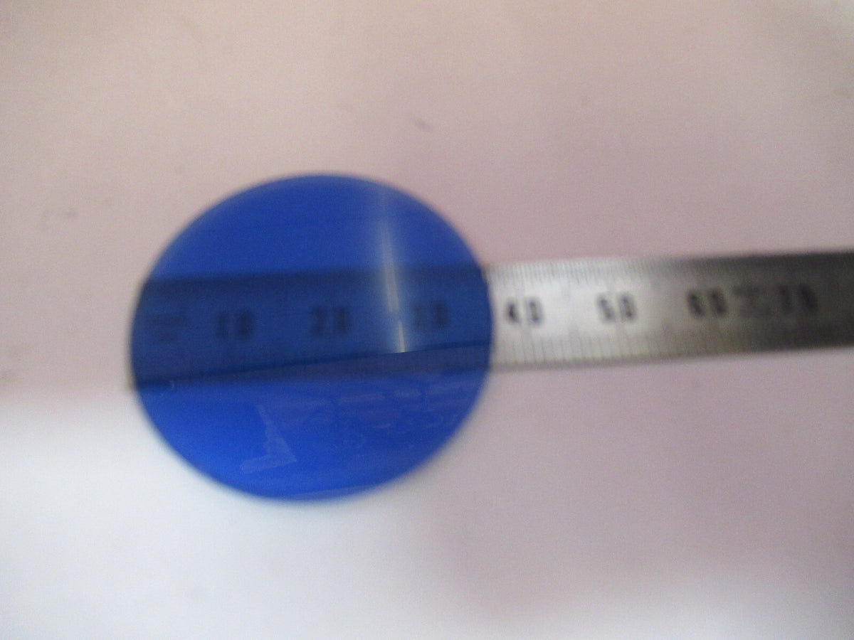 OPTICAL GLASS OLYMPUS BLUE FILTER MICROSCOPE PART OPTICS AS PICTURED Y5-A-54