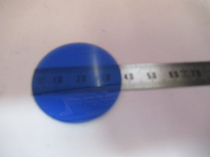 OPTICAL GLASS OLYMPUS BLUE FILTER MICROSCOPE PART OPTICS AS PICTURED Y5-A-54