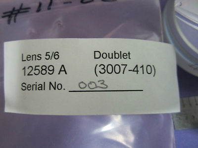 OPTICAL LENS DOUBLET 12589A LASER OPTICS #11-22 BIN#11