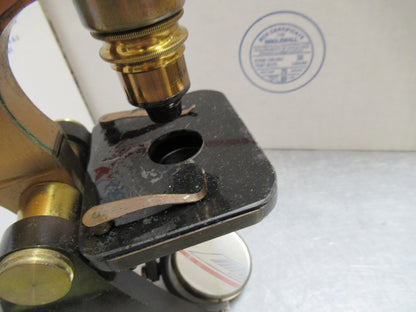 ANTIQUE BRASS HENRY CROUCH LONDON RARE ENGLAND MICROSCOPE AS PICTURED LOB