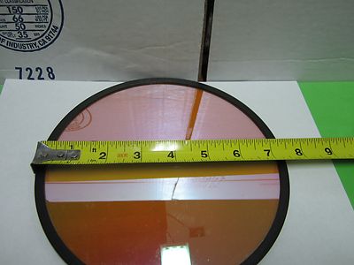 OPTICAL COATED LARGE 7.5" DIAMETER FILTER ANDV1011 LASER OPTICS AS IS BN#Q4-R-37