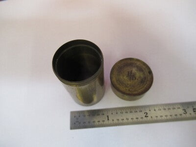 Antique Brass Henry Crouch London Empty Objective Canister