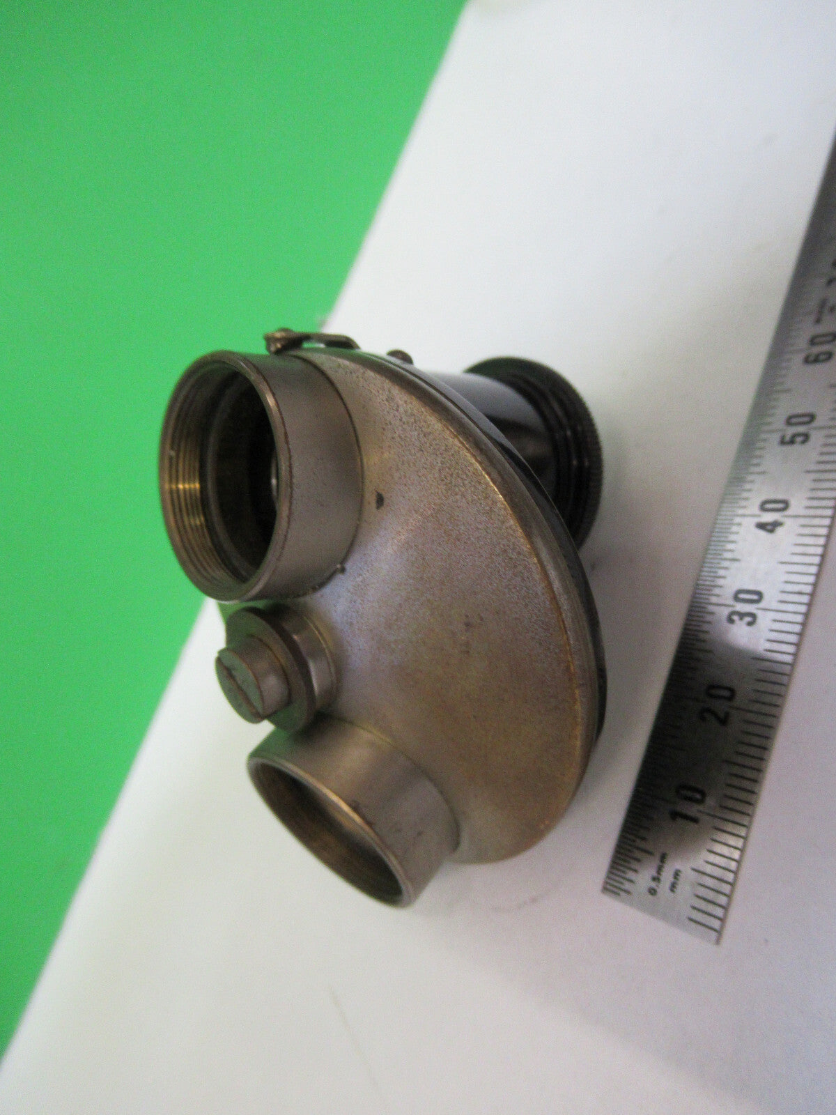 ANTIQUE BRASS NOSEPIECE ASSEMBLY UK WATSON  MICROSCOPE PART AS PICTURED &R2-B-40