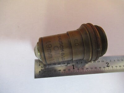 ANTIQUE BAUSCH LOMB 97X 1.9mm OBJECTIVE MICROSCOPE PART AS PICTURED &7B-B-09