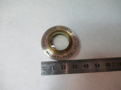 ANTIQUE BRASS NACHET PARIS CONDENSER LENS ASSEMBLY MICROSCOPE PART X2-A-09