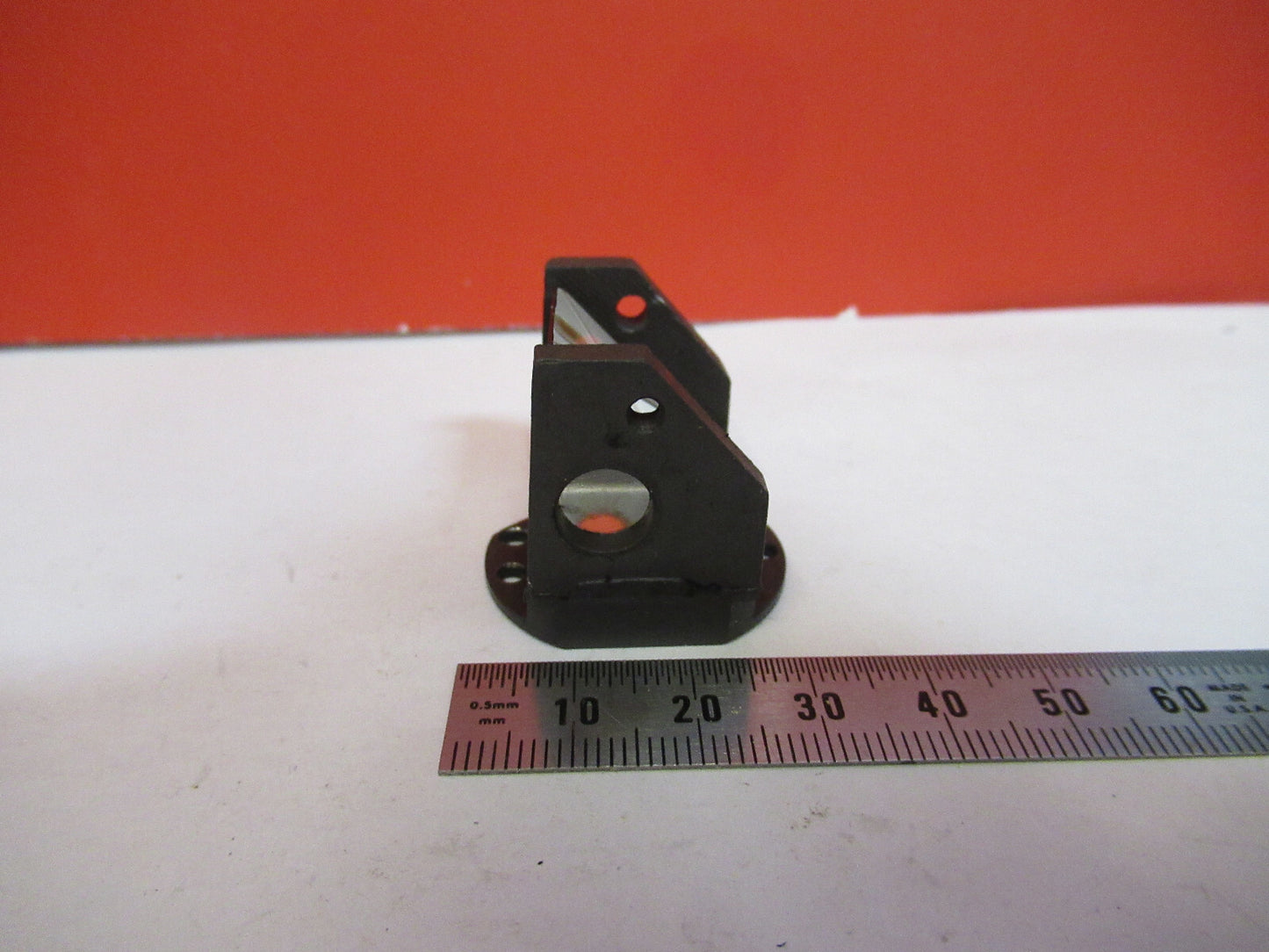 ANTIQUE BAUSCH LOMB OPTICS GLASS PRISM MICROSCOPE PART AS PICTURED S4-B-110