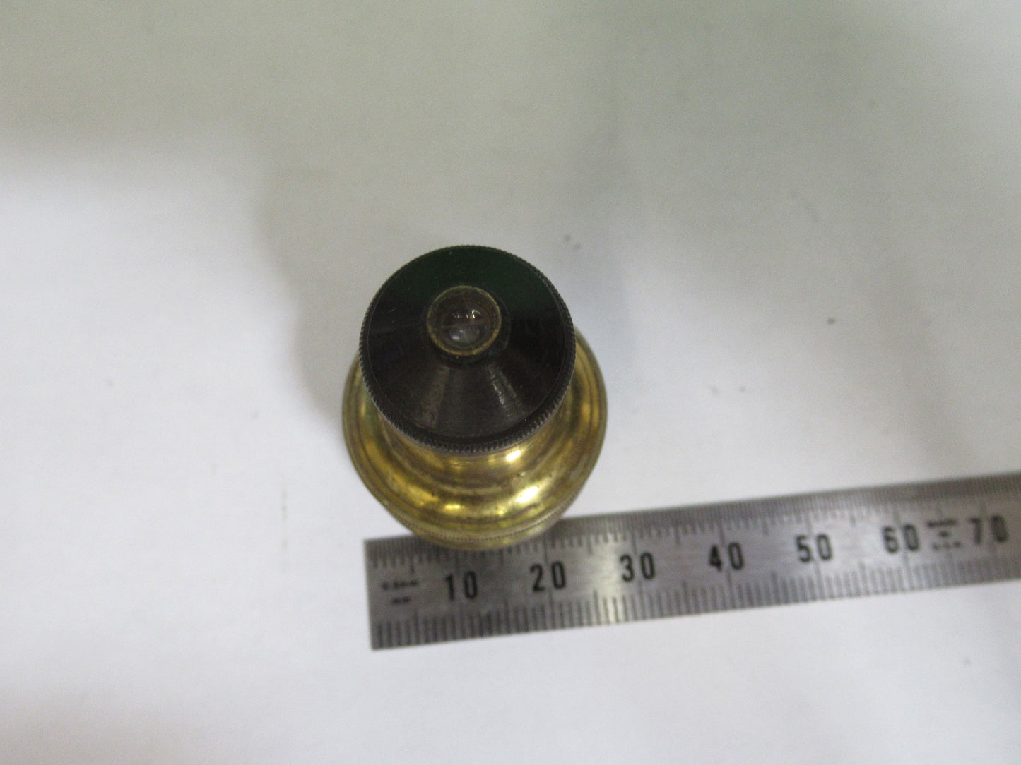 ANTIQUE BRASS H CROUCH LONDON LENS OBJECTIVE MICROSCOPE PART AS PICTURED T6-A-32
