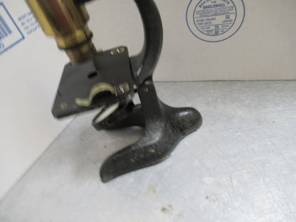 ANTIQUE BRASS MINIATURE PERFEKT RARE GERMAN MICROSCOPE AS PICTURED LOB