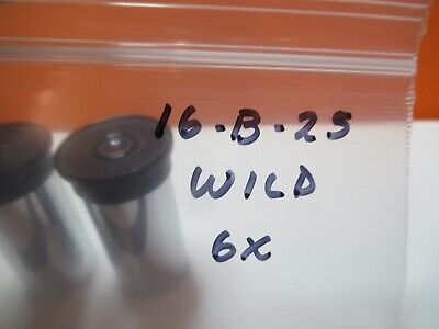 PAIR WILD HEERBRUGG EYEPIECE 6X OCULAR OPTICS MICROSCOPE AS PICTURED &16-B-25