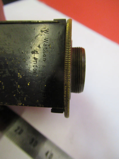 ANTIQUE BRASS WATSON LONDON LENS CAVITY MICROSCOPE PART AS PICTURED F8-A-22