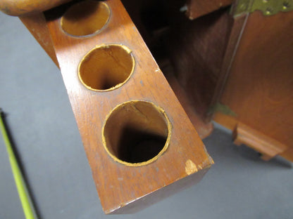 EMPTY WOOD CABINET for ANTIQUE KORITSKA MILANO MICROSCOPE PART AS PICTURED &LOB