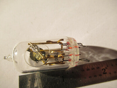 ANTIQUE QUARTZ RADIO CRYSTAL RUSSIAN RP GLASS HOLDER FREQUENCY CONTROL #F4-A-78