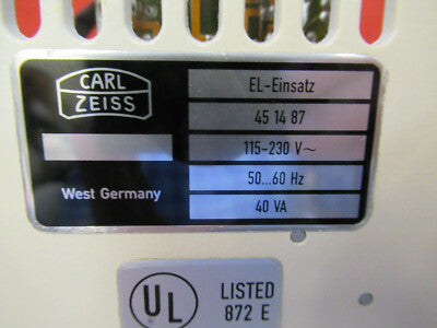 Carl Zeiss AG Germany Axioskop Power Supply 451487 Microscope Part
