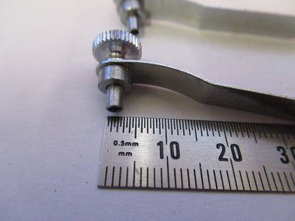 NIKON JAPAN PAIR CLIPS STAGE MICROSCOPE PART AS PICTURED X8-FT-79