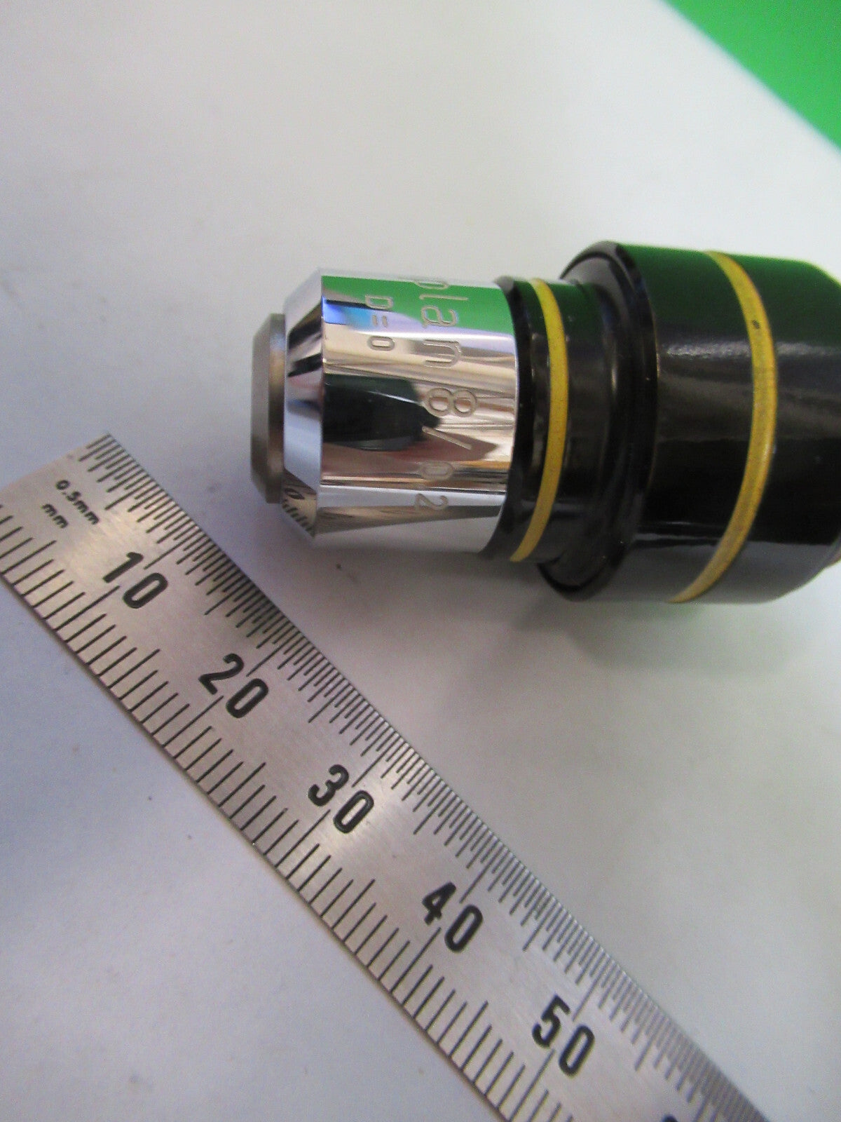 CARL ZEISS 8X EPIPLAN OBJECTIVE OPTICS  MICROSCOPE PART AS PICTURED &Z7-A-57
